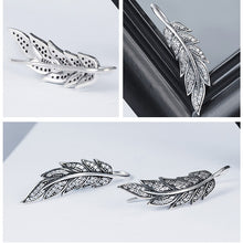 Load image into Gallery viewer, Vintage Long Drop Feather Wing Earrings