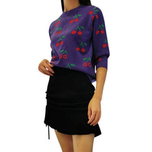 Load image into Gallery viewer, Women's Long Sleeved Cherry Sweater