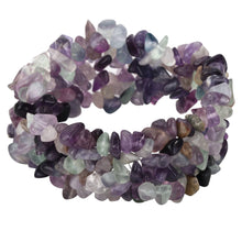 Load image into Gallery viewer, Chunky Stretch Cuff Bracelet - Fluorite