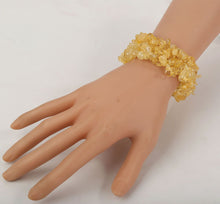 Load image into Gallery viewer, Chunky Stretch Cuff Bracelet - Citrine