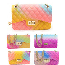 Load image into Gallery viewer, Women's Rainbow Jelly Shoulder Chain Handbag