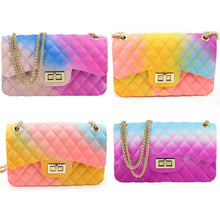 Load image into Gallery viewer, Women's Rainbow Jelly Shoulder Chain Handbag