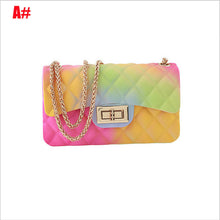 Load image into Gallery viewer, Women's Rainbow Jelly Shoulder Chain Handbag