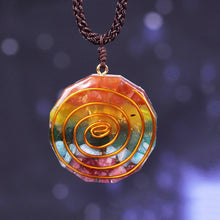 Load image into Gallery viewer, Chakra Rainbow Orgone Crystal Pendant Necklace