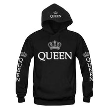 Load image into Gallery viewer, 'King/Queen' Couples Matching Crown Hoodie