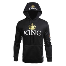 Load image into Gallery viewer, 'King/Queen' Couples Matching Crown Hoodie