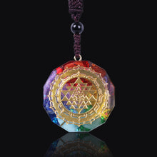 Load image into Gallery viewer, Geometric Sri Yantra Pendant Necklace