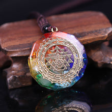 Load image into Gallery viewer, Geometric Sri Yantra Pendant Necklace