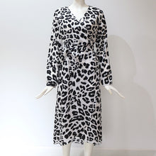 Load image into Gallery viewer, Leopard Print V-Neck Sling Dress