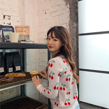 Load image into Gallery viewer, Women's Long Sleeved Cherry Sweater