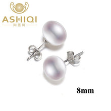 Load image into Gallery viewer, Natural Freshwater Pearl Stud Earrings