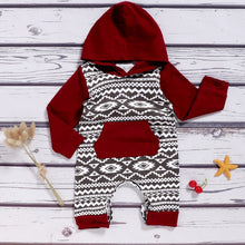 Load image into Gallery viewer, Infant Hooded Sweater Style Romper