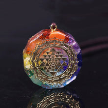 Load image into Gallery viewer, Geometric Sri Yantra Pendant Necklace