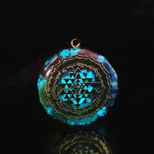 Load image into Gallery viewer, Geometric Sri Yantra Pendant Necklace