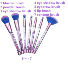 Load image into Gallery viewer, 7pc Glitter Makeup Brush Kit