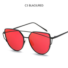 Load image into Gallery viewer, Women's Cat Eye Mirror Sunglasses