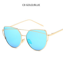 Load image into Gallery viewer, Women's Cat Eye Mirror Sunglasses