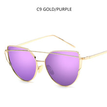 Load image into Gallery viewer, Women's Cat Eye Mirror Sunglasses