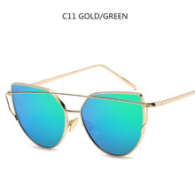 Load image into Gallery viewer, Women's Cat Eye Mirror Sunglasses