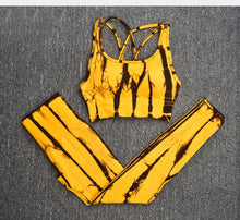Load image into Gallery viewer, 2PC Tie Dye Seamless Women's Yoga Workout Matching Set