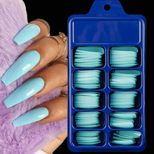 Load image into Gallery viewer, Nail Kit With 100 Pieces Of Solid Color Pointed False Nails: Multiple Color Options Available