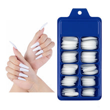 Load image into Gallery viewer, Nail Kit With 100 Pieces Of Solid Color Pointed False Nails: Multiple Color Options Available