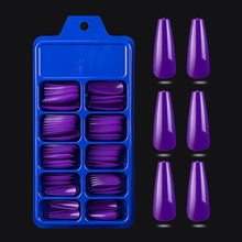 Load image into Gallery viewer, Nail Kit With 100 Pieces Of Solid Color Pointed False Nails: Multiple Color Options Available