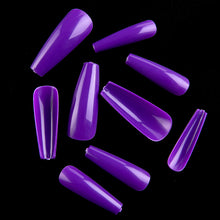 Load image into Gallery viewer, Nail Kit With 100 Pieces Of Solid Color Pointed False Nails: Multiple Color Options Available
