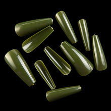 Load image into Gallery viewer, Nail Kit With 100 Pieces Of Solid Color Pointed False Nails: Multiple Color Options Available