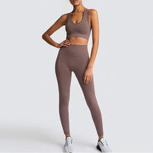 Load image into Gallery viewer, 2pc Women's Seamless Yoga Fitness Activewear Set