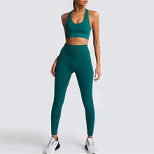 Load image into Gallery viewer, 2pc Women's Seamless Yoga Fitness Activewear Set