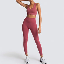 Load image into Gallery viewer, 2pc Women's Seamless Yoga Fitness Activewear Set