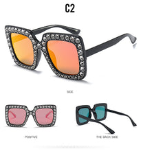 Load image into Gallery viewer, Large Glam Diamond Square Sunglasses - Women's Fashion Sunglasses