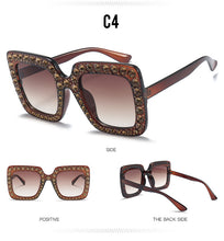 Load image into Gallery viewer, Large Glam Diamond Square Sunglasses - Women's Fashion Sunglasses