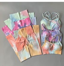 Load image into Gallery viewer, 2PC Tie Dye Seamless Women's Yoga Workout Matching Set