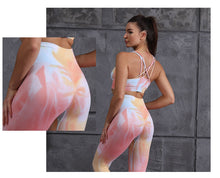 Load image into Gallery viewer, 2pcs Tie Dye Seamless High Waist Yoga Matching Set