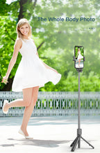Load image into Gallery viewer, Wireless Bluetooth Selfie Stick with Led Ring Light Foldable Tripod For Smart Phones