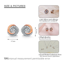 Load image into Gallery viewer, 'Love Circle' Rose Gold Stud Earrings