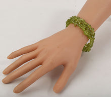 Load image into Gallery viewer, Chunky Stretch Cuff Bracelet - Peridot