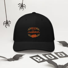 Load image into Gallery viewer, 'Hello Autumn Pumpkin' Trucker Cap
