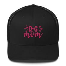 Load image into Gallery viewer, ‘Dog Mom Paw Print In Pink Font’ Trucker Cap