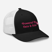 Load image into Gallery viewer, 'Powered By Cats & Cola Paw Print' Trucker Cap