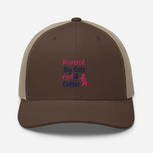 Load image into Gallery viewer, ‘Powered By Cats & Coffee’ Trucker Cap