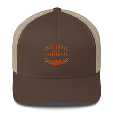 Load image into Gallery viewer, 'Hello Autumn Pumpkin' Trucker Cap