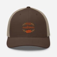 Load image into Gallery viewer, 'Hello Autumn Pumpkin' Trucker Cap