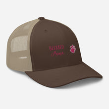 Load image into Gallery viewer, ‘Blessed Mom Pet Paw Print’ Trucker Cap