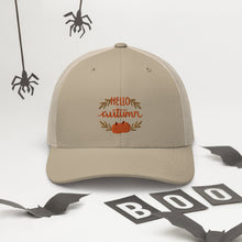 Load image into Gallery viewer, 'Hello Autumn Pumpkin' Trucker Cap