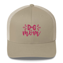 Load image into Gallery viewer, ‘Dog Mom Paw Print In Pink Font’ Trucker Cap