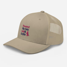 Load image into Gallery viewer, ‘Powered By Cats & Coffee’ Trucker Cap