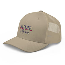 Load image into Gallery viewer, ‘Blessed Mama’ Trucker Cap